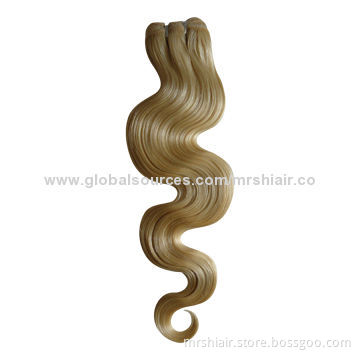 22-inch Blond Boby Wave Human Hair Weaving